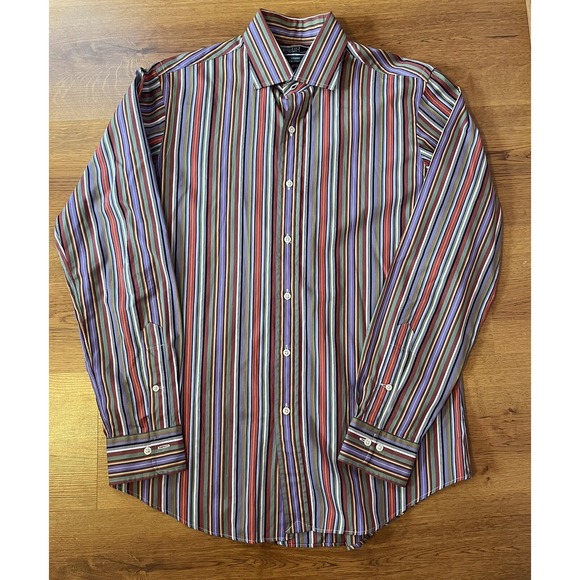 Ralph Lauren Other - Ralph Lauren Polo Shirt Button Up Stripped Long Sleeve Men's 15.5